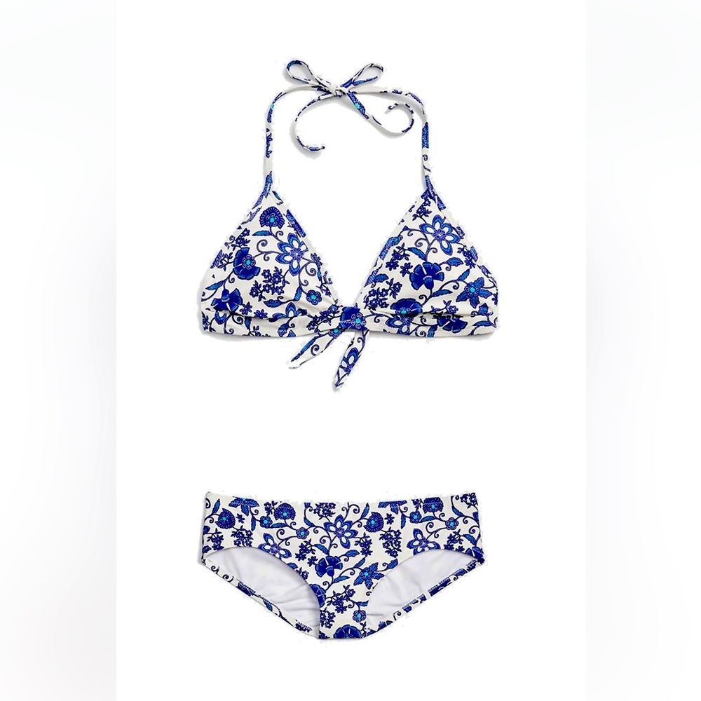 NEW 2 Piece Set Gap Boho Floral Print Bikini Top and Bottoms S